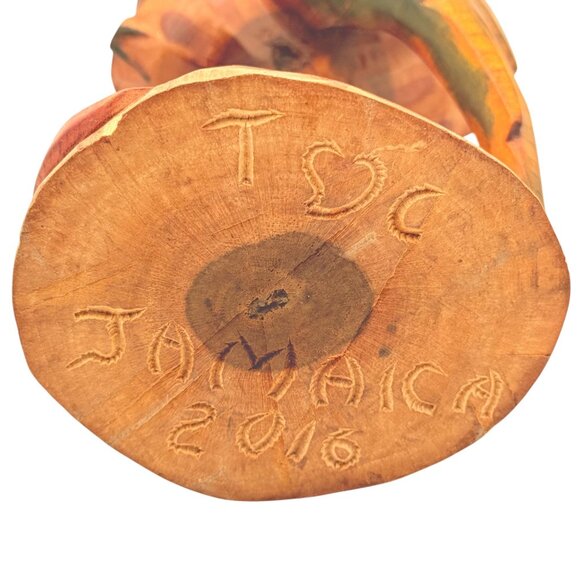 Hand-Carved Wooden Parrot Sculpture Figurine From Jamaica 2016 - Picture 5 of 7